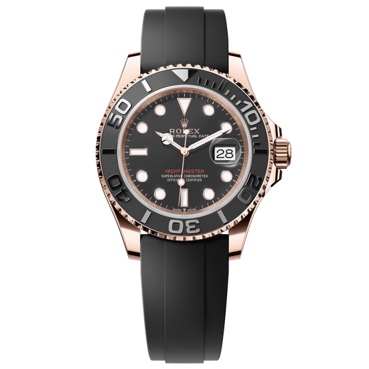 Rolex Yacht-Master 40mm Black Dial Everose Gold Oyster Bracelet 126655