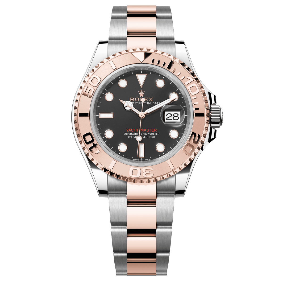 Rolex Yacht-Master 40mm Black Dial Everose/Steel Oyster Bracelet 126621