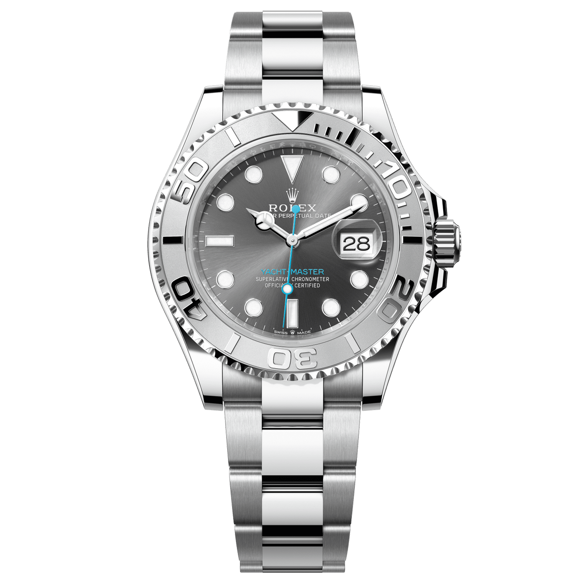 Rolex Yacht-Master 40mm Slate Dial Platinum Oyster Bracelet 126622
