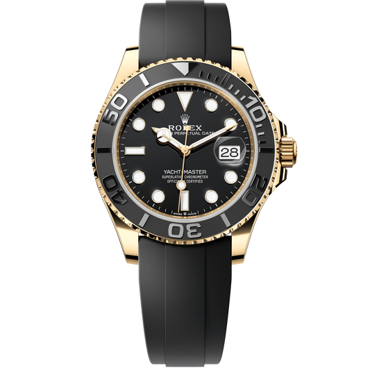 Rolex Yacht-Master 42mm Black Dial Yellow Gold Oyster Bracelet 226658