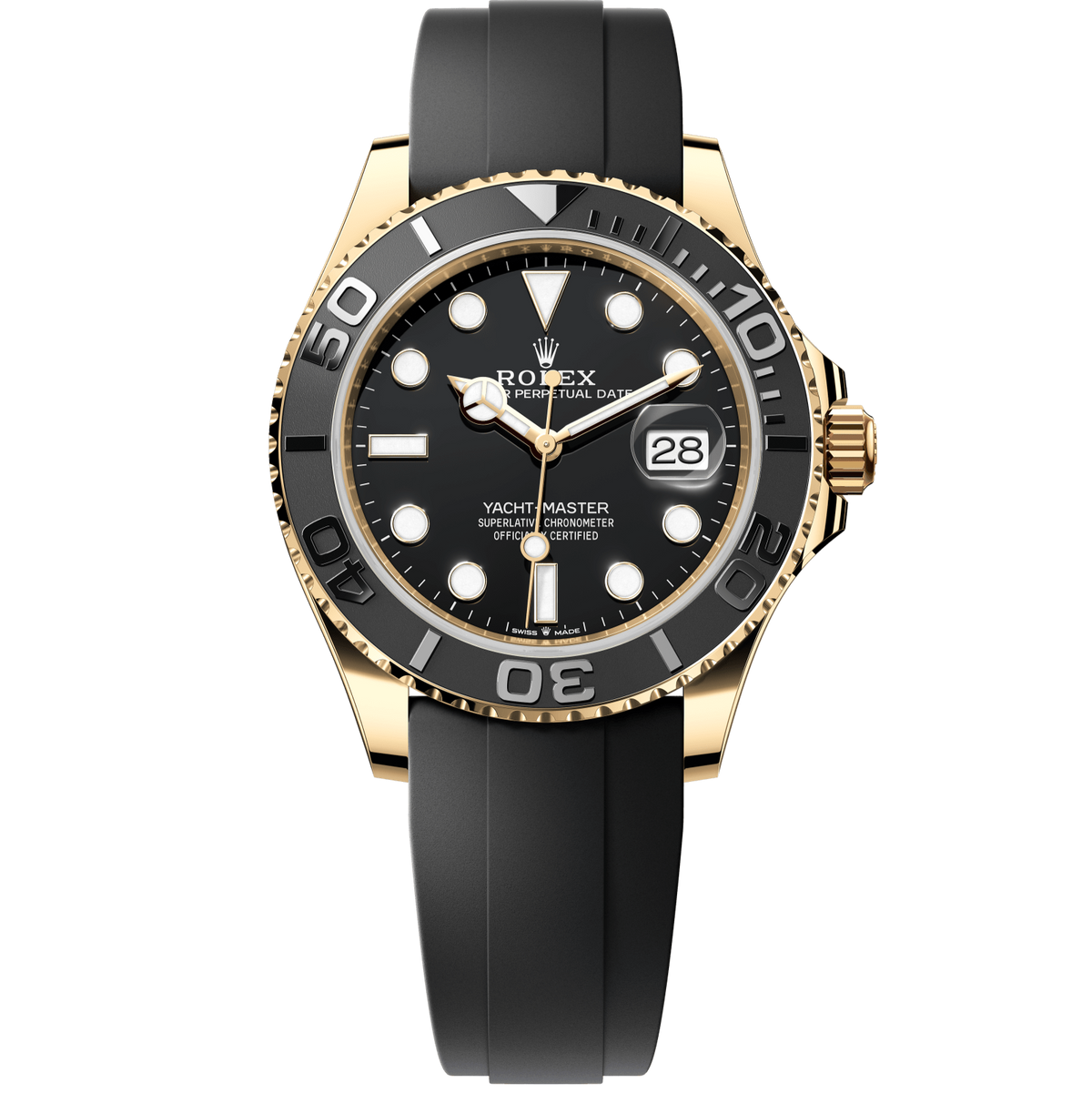 Rolex Yacht-Master 42mm Black Dial Yellow Gold Oyster Bracelet 226658