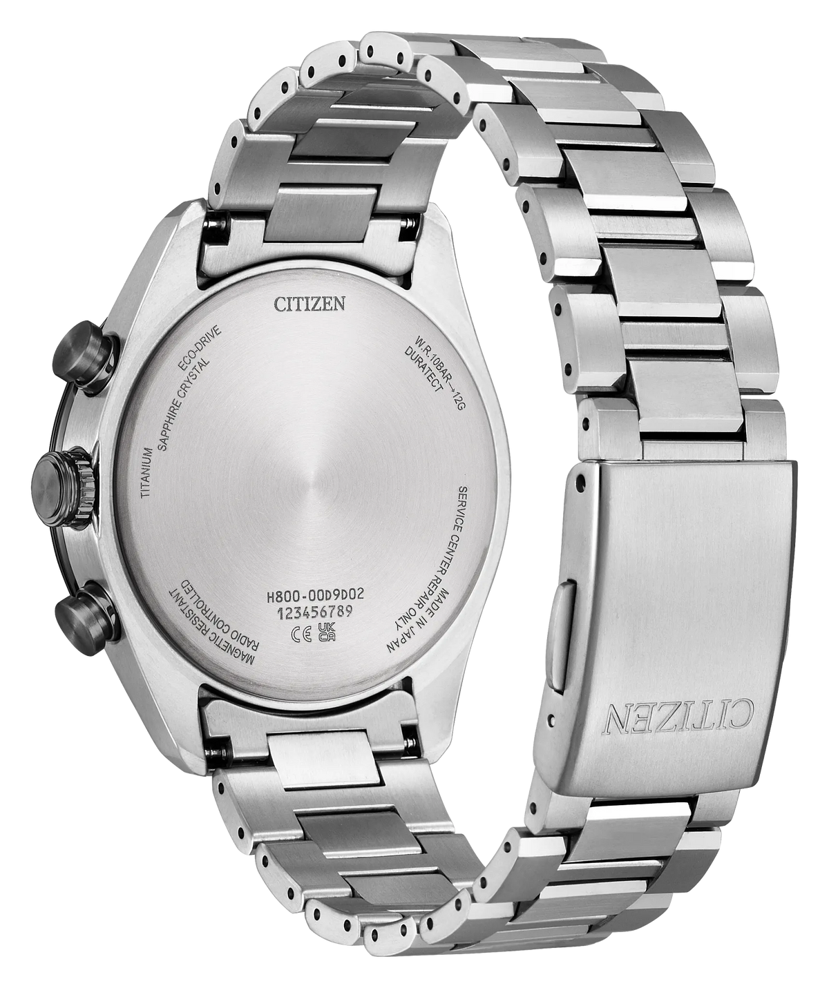 Citizen Attesa Black Dial Super Titanium with DLC Coating Bracelet AT8295-56E