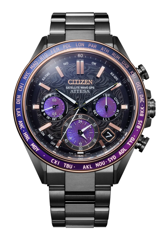 Citizen Attesa Purple Dial Super Titanium Bracelet CC4085-81Z