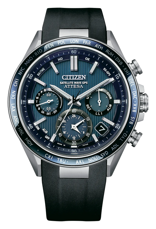 Citizen Attesa Blue Dial Polyurethane Strap CC4050-18L