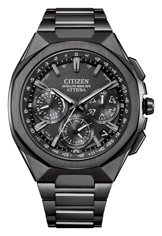 Citizen Attesa Gray Dial Super Titanium with DLC Coating Bracelet CC4105-69E