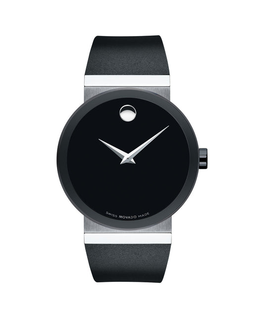 Movado Sapphire Classic on black Rubber strap 42mm 0606780