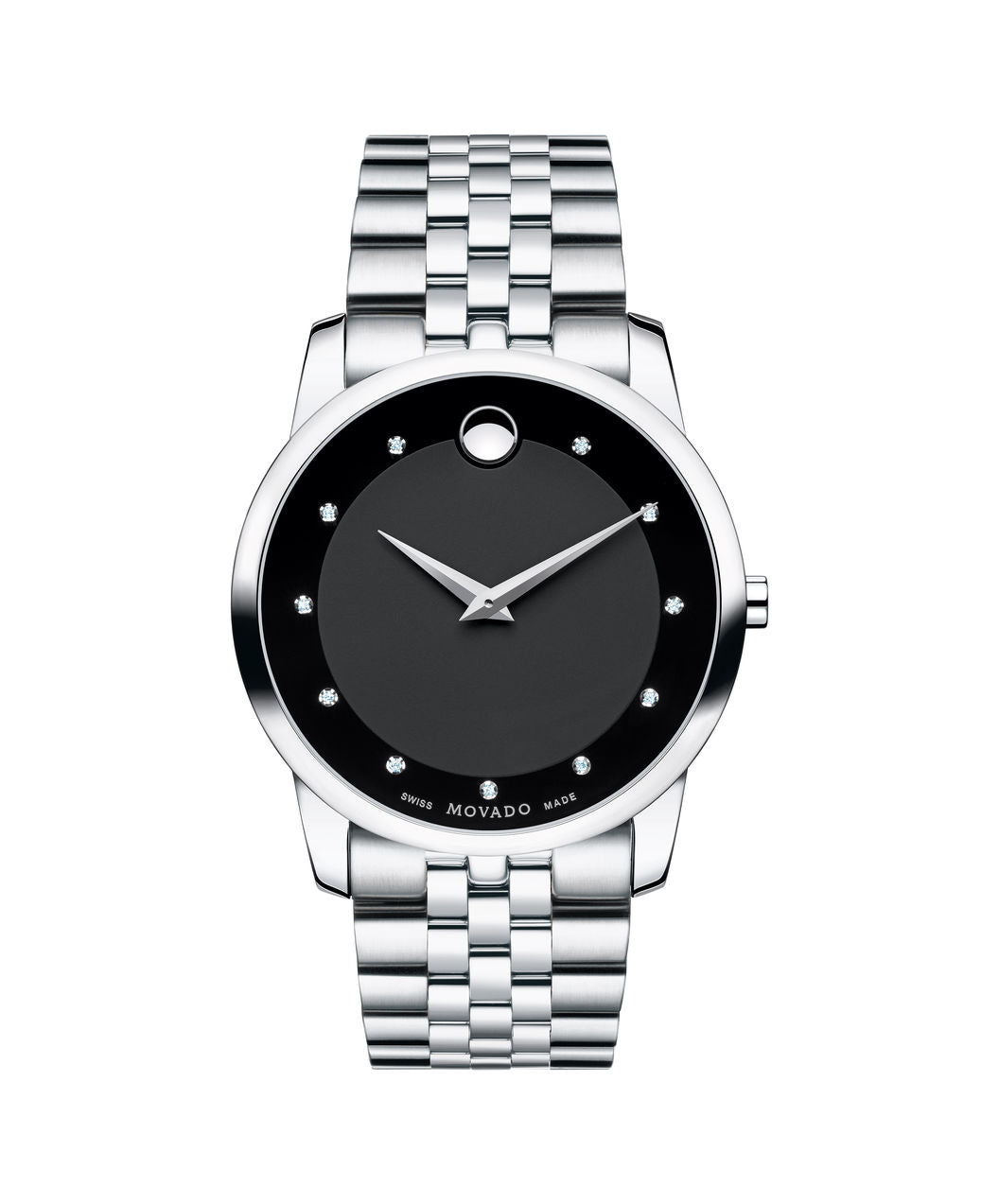 Movado Museum diamond dial on stainless steel band 40mm 0606878