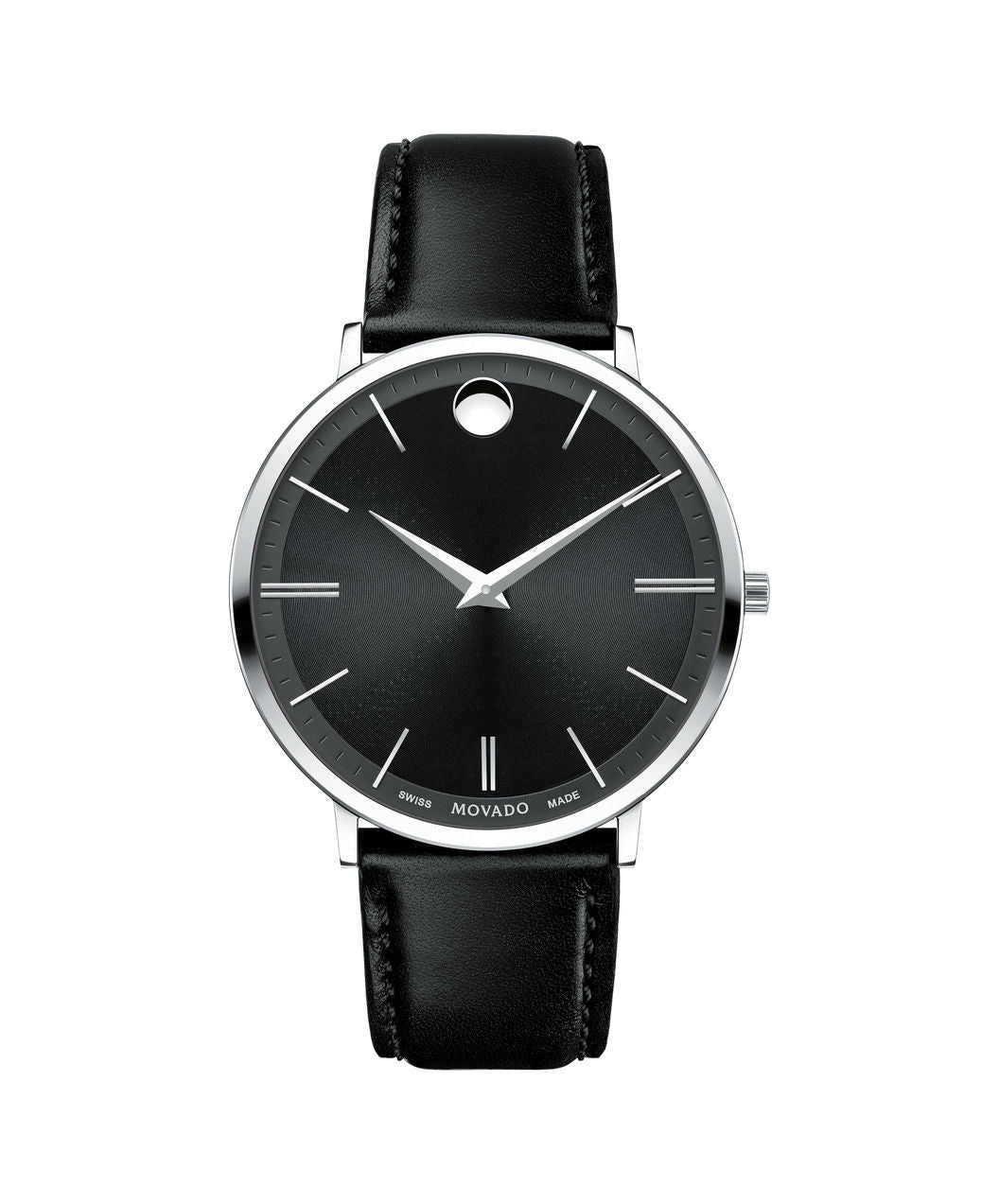 Movado Ultra Slim Men's 40mm 0607086 Stainless Steel on Leather Strap