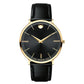 Movado Ultra Slim Men's 40mm 0607087 Gold Tone on Leather Strap