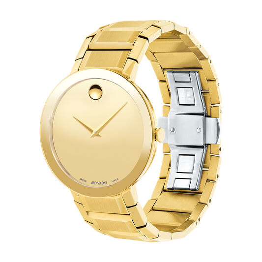 Movado Sapphire 39mm Gold PVD Finished Stainless Steel & Museum Dial 0607180