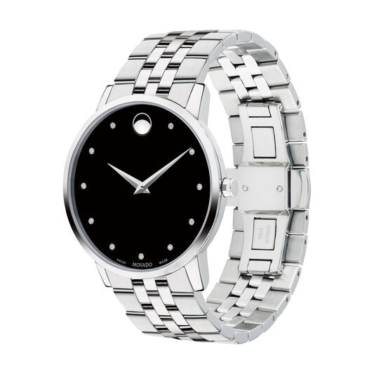 Movado Museum Classic Men's 40mm Diamond and Stainless Steel 0607201
