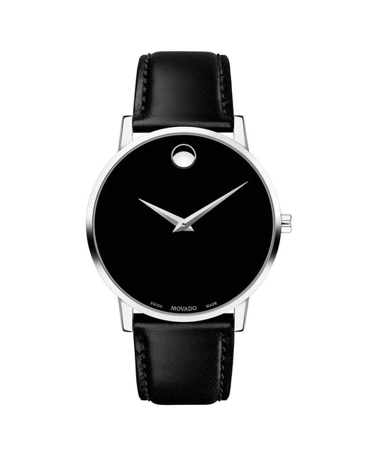 Movado Museum Men's 40mm 0607269 Stainless Steel on Leather Strap