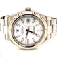 Rolex 116334 Datejust II 18k White Gold Fluted Bezel White Stick Index