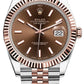 Rolex Datejust 41mm Everose Gold and Steel 126331 Choclate
