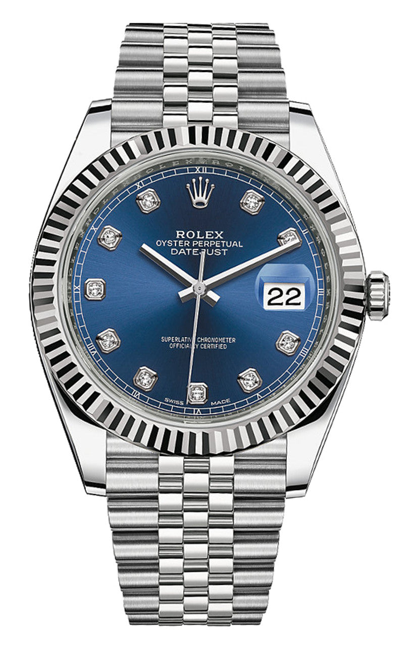 Rolex Datejust 41mm Stainless Steel 126334 Blue Diamond