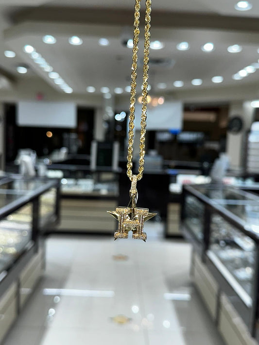 10k Yellow Gold 1 carat Houston Astros Pendant