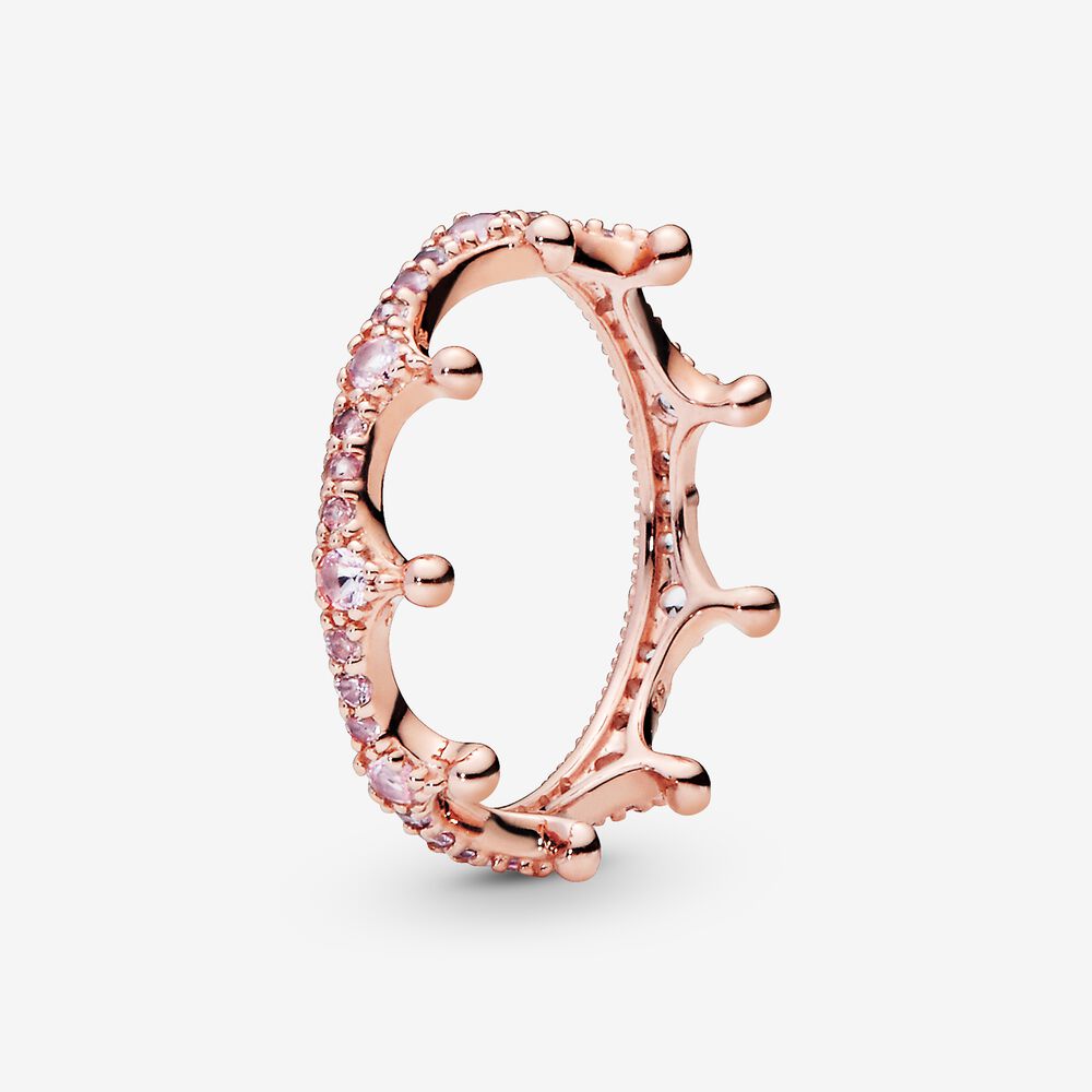 Pandora rose gold ring crown discount