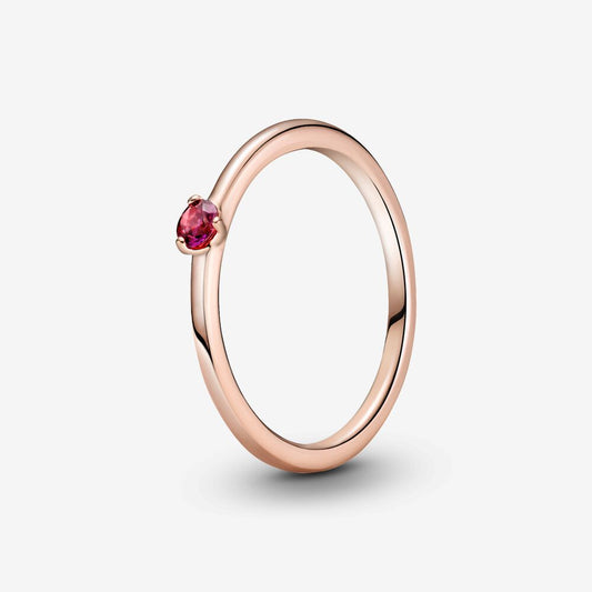 Red Solitaire Ring
