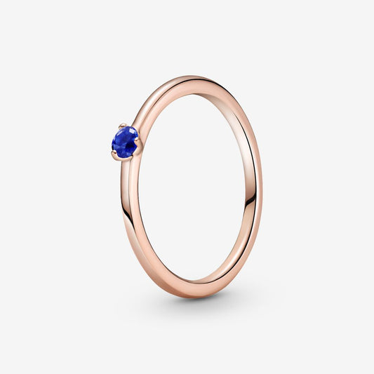 Stellar Blue Solitaire Ring