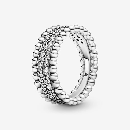 Beaded Pavé Band Ring