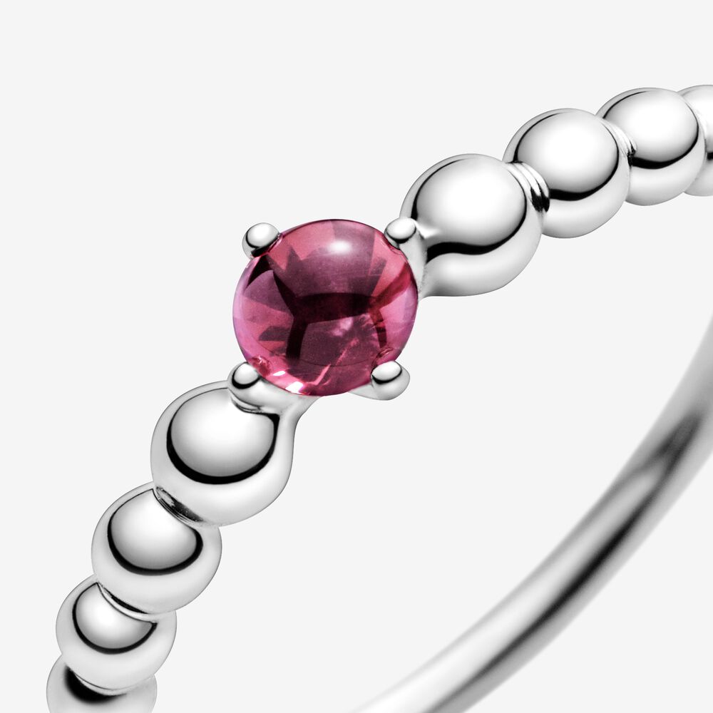 Pandora beaded birthstone ring outlet