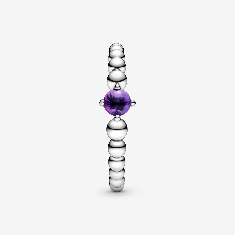 Purple Beaded Ring