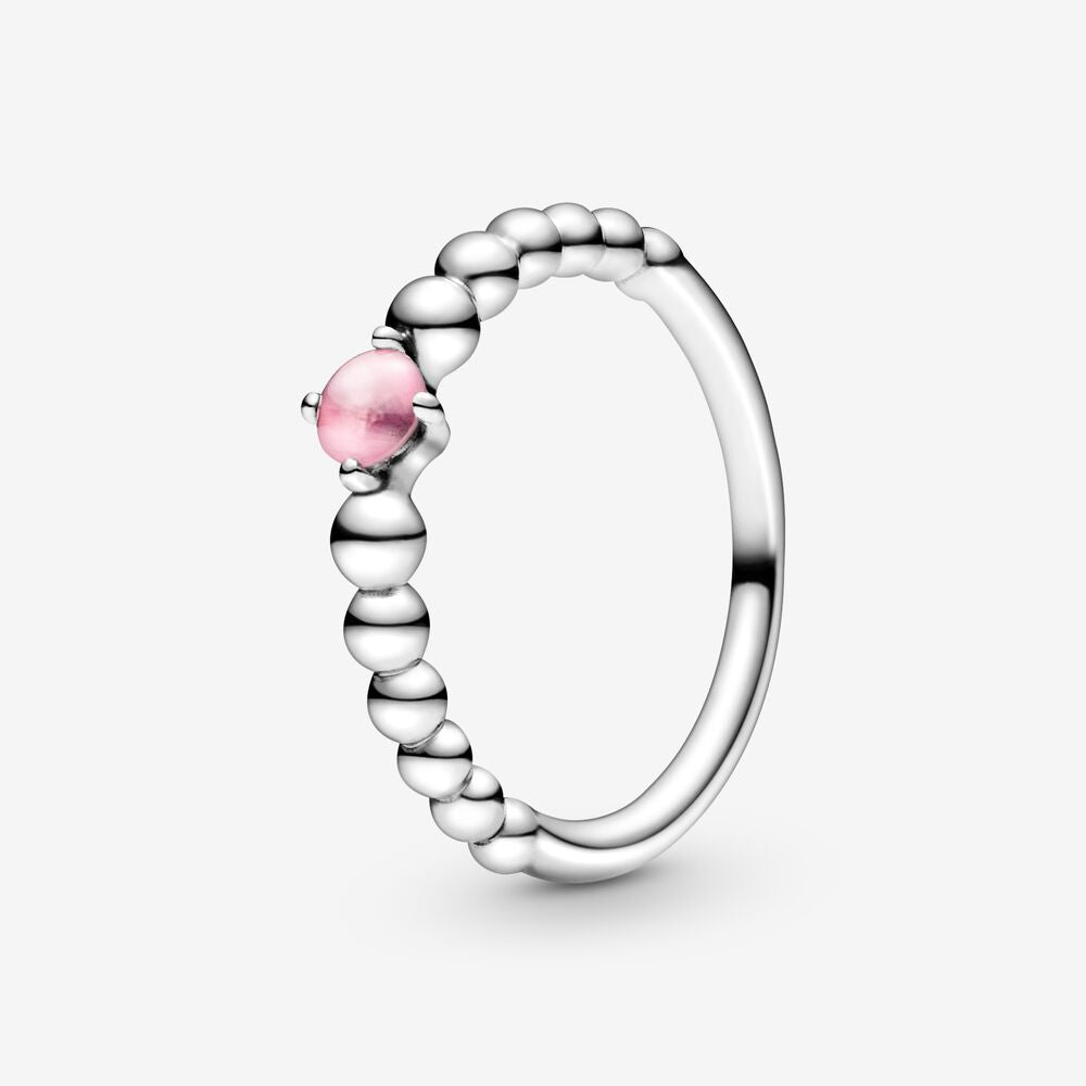 Petal Pink Beaded Ring