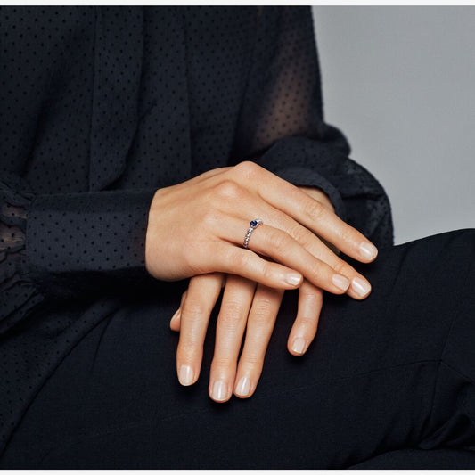 Sea Blue Beaded Ring