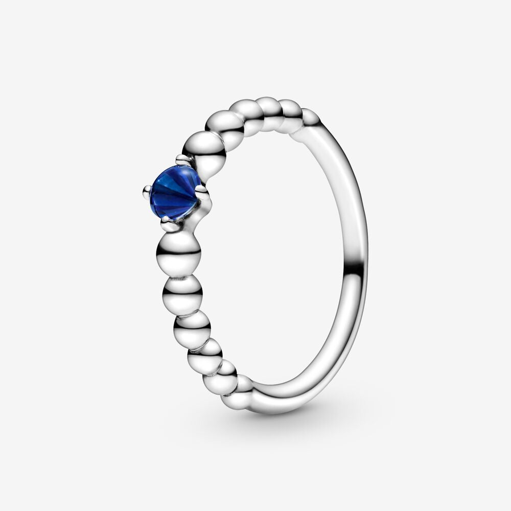 Sea Blue Beaded Ring