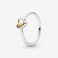 Domed Golden Heart Ring