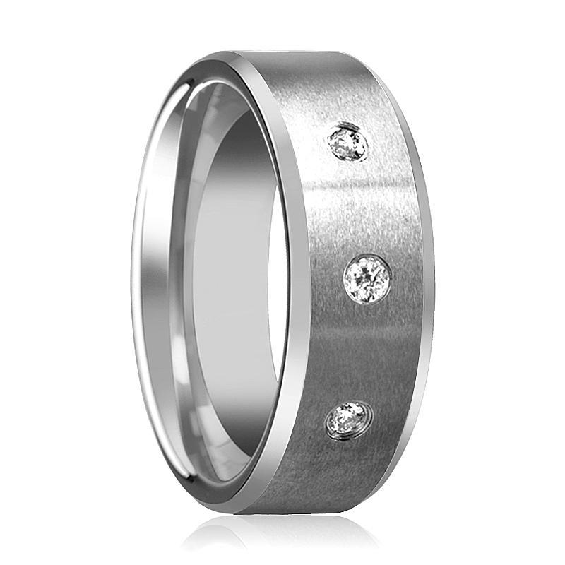 KANO Diamond Wedding Ring Beveled Edges – Monica Jewelers