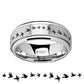 Flying Birds  Engraved - Spinning Tungsten Ring - Laser Engraved - Tungsten Carbide Wedding Band - 8mm - AydinsJewelry