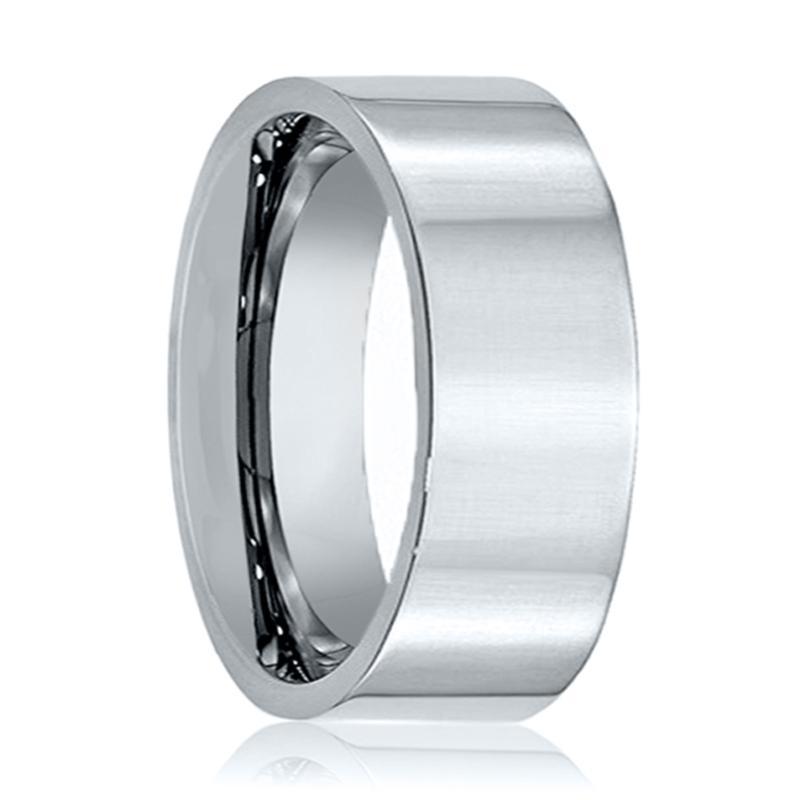 Tungsten Wedding Ring Shiny Polished Flat 6mm, 9mm, 12mm Tungsten Carbide Mens & Womens Band