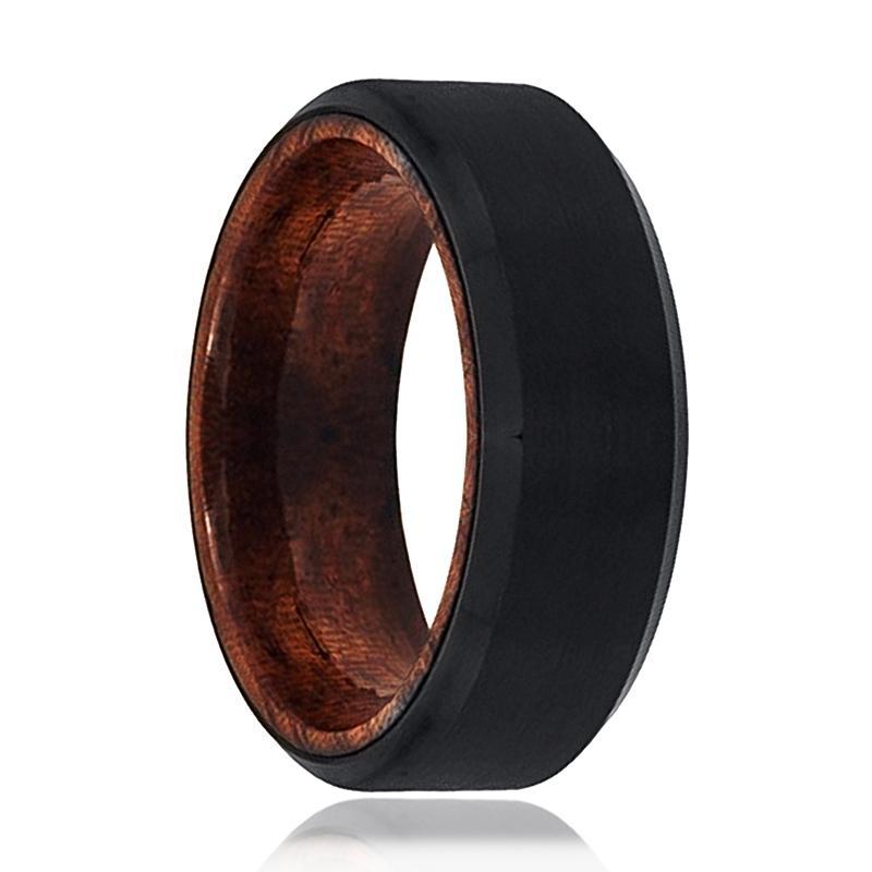 MASERATI Tungsten Wooden Ring--Men's Wedding Band