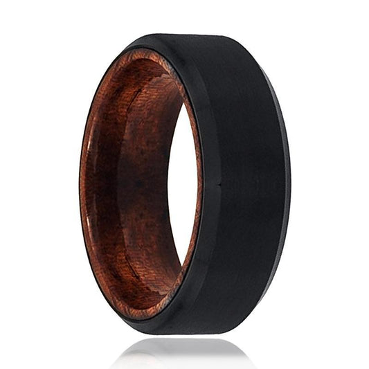 MASERATI Tungsten Wooden Ring--Men's Wedding Band
