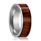 Tungsten Wood Ring - Rare Koa Wood Inlay - Tungsten Wedding Band - Polished Finish - 6mm - 7mm - 8mm - 10mm - Tungsten Wedding Ring