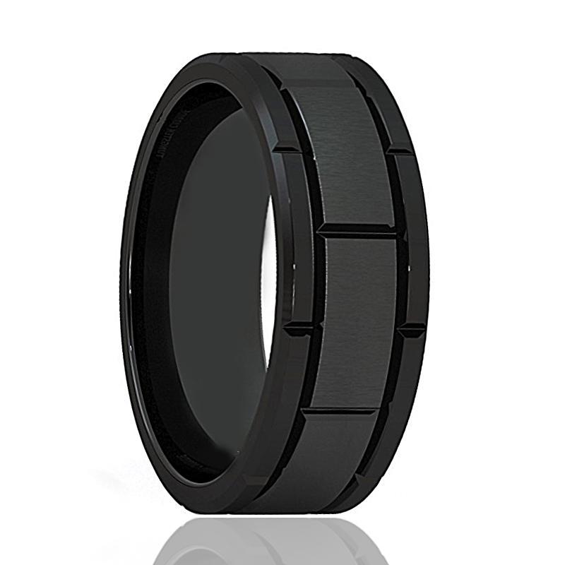 AZRAEL Black Tungsten Carbide Brushed Sections