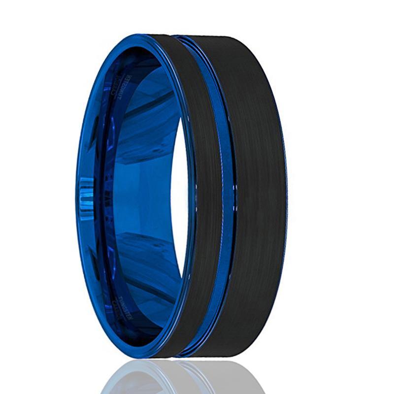 GROOT Black Tungsten with Thin Side Blue Groove