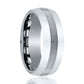 Men and Womens Tungsten Carbide Wedding Band Brushed & Polished 6mm, 8mm