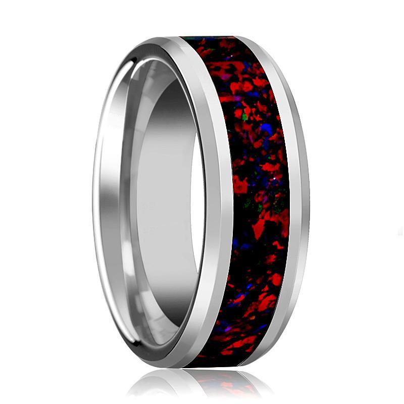 Mens Fire Opal Ring