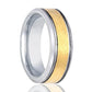 Monica's Gold & Silver Tungsten Wedding Ring