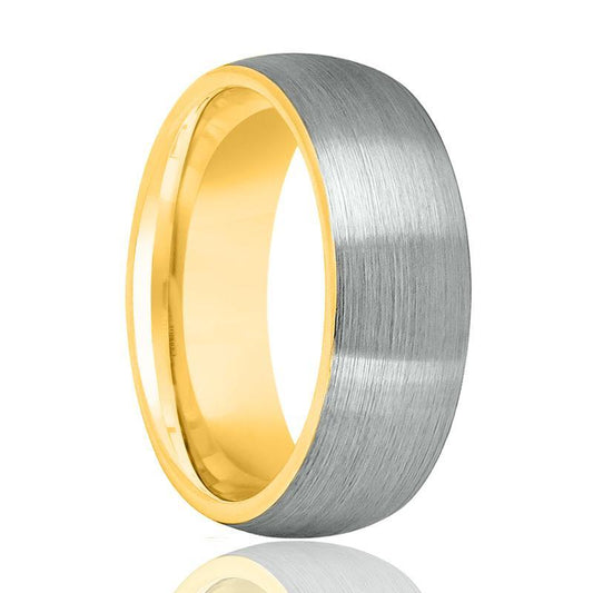 Gold Tungsten Men's Wedding Band