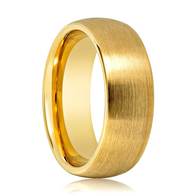 Gold Brushed Men's Wedding Ring