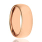 Rose Gold Tungsten Mens & Womens Ring Shiny 2mm, 5mm, 7mm Domed Tungsten Carbide Wedding Band