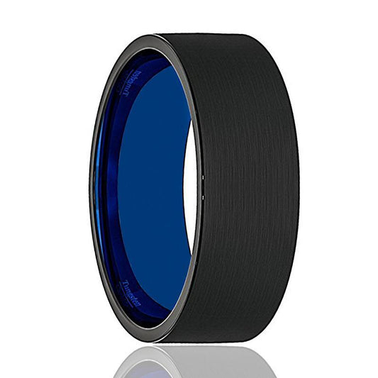 GENESIS Black Brushed Men's Tungsten Ring