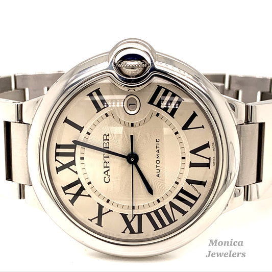 Stainless Steel Cartier 42mm Ballon Bleu De Automatic Watch