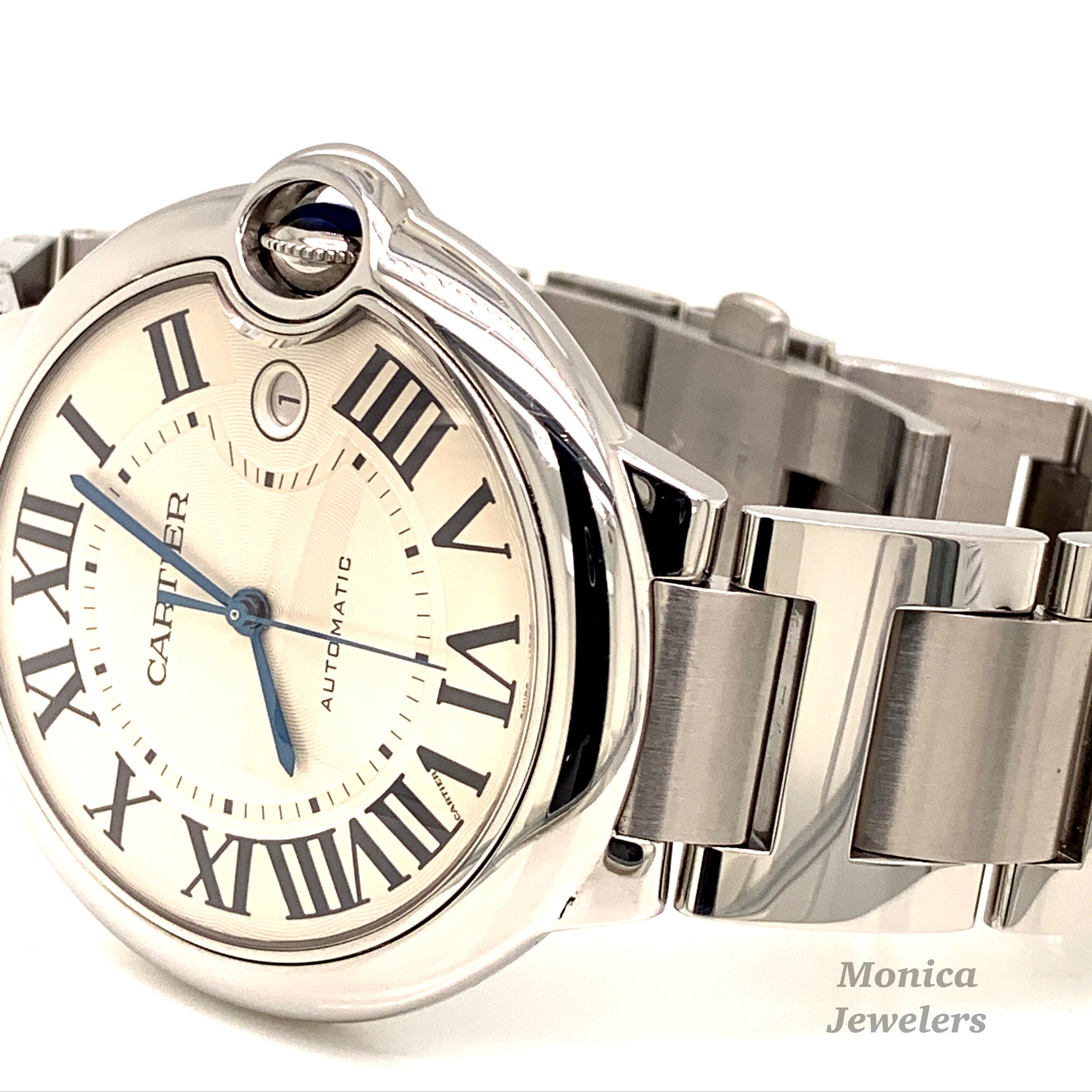 Stainless Steel Cartier 42mm Ballon Bleu De Automatic Watch