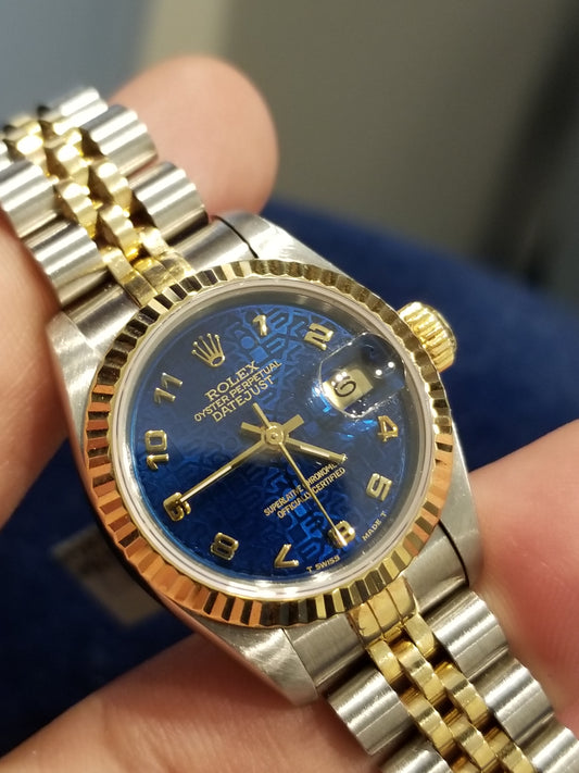 Rolex Datejust Ladies 26mm Jubilee Blue Arabic dial