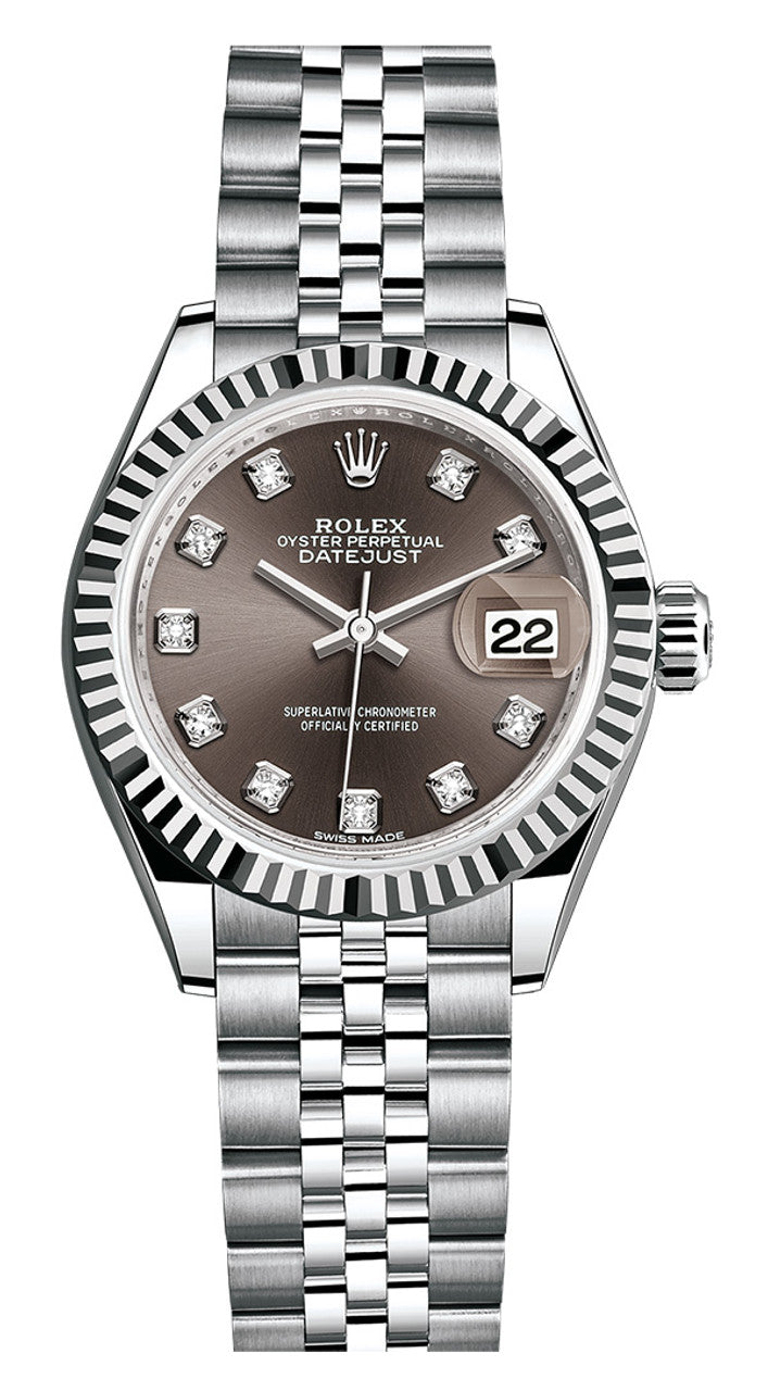 Rolex Lady Datejust 28mm Fluted Stainless Steel 279174BDFJ