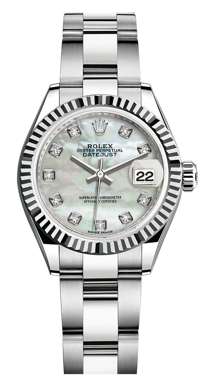 Rolex Lady Datejust 28mm Fluted Stainless Steel 279174MOPDFO